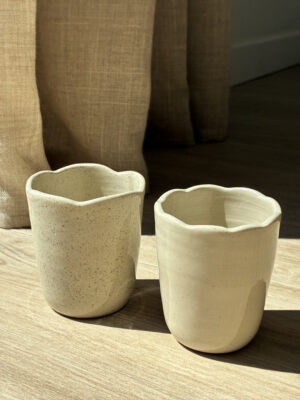 Duo tasse mixte (unie / pyritée)